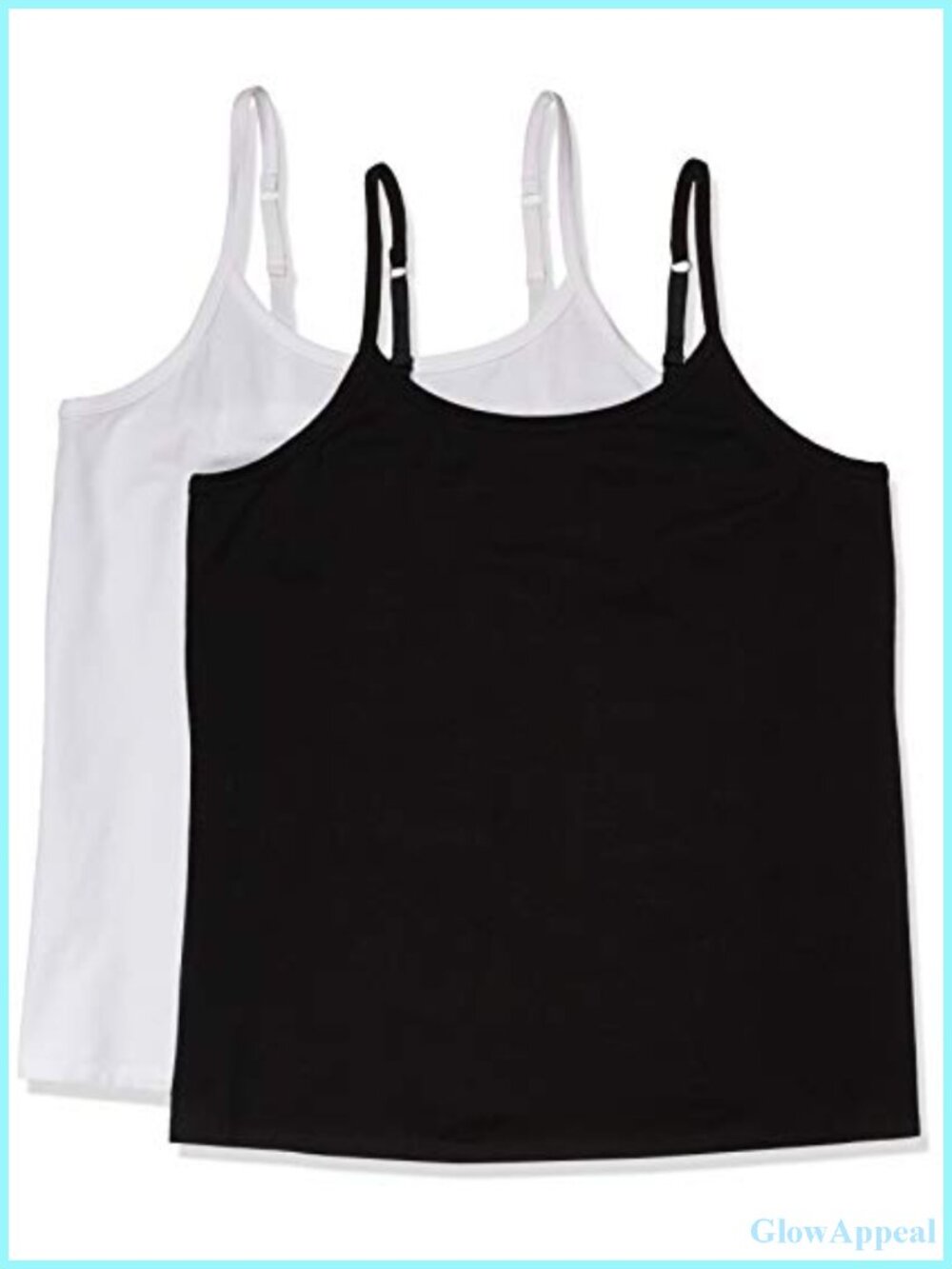 Women's Fitted Camisole Tank Top Undershirt Adjustable Strap Jersey Cotton Plus